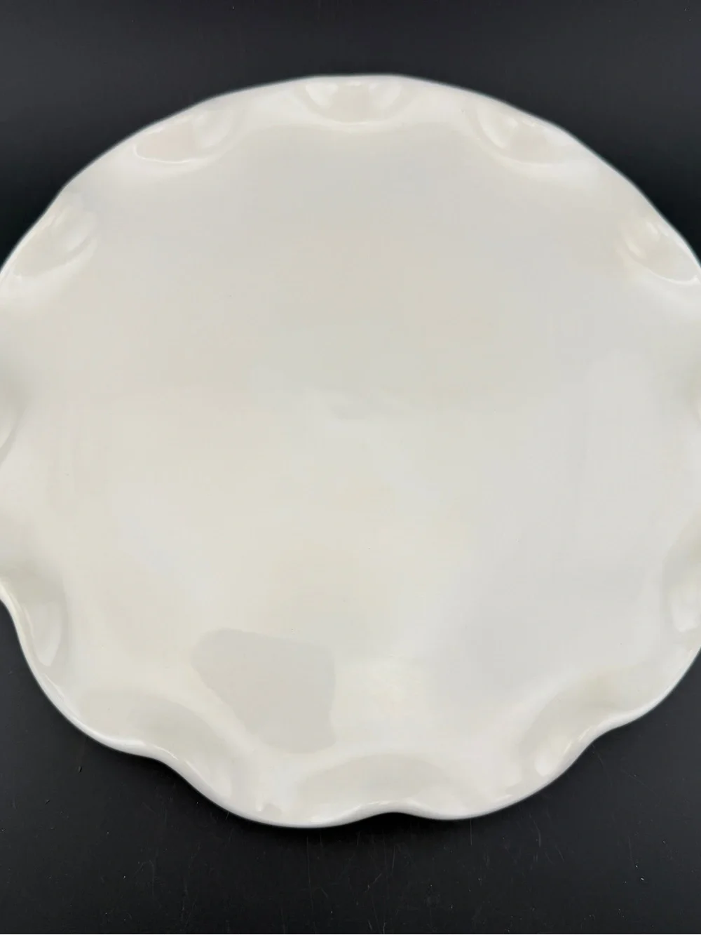 2 Williams-Sonoma Italy White Ruffled 8